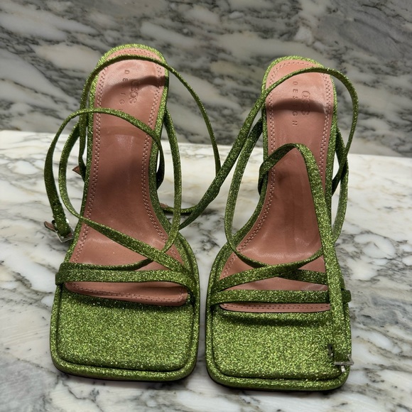 ASOS, Glittery Green Strappy Sandals, size 6 - Picture 4 of 7